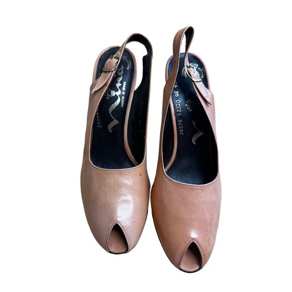 Vintage Nina Coral Pink Slingbacks Size 6.5 - Picture 1 of 7